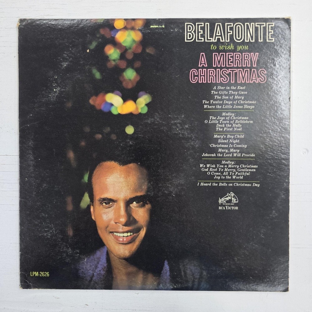 Harry Belafonte To Wish You A Merry Christmas LP Vinyl RCA LPM-2626 VG/VG+